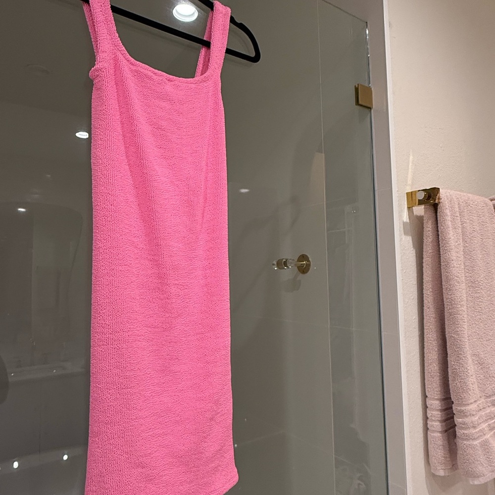 Hunza G Pink Textured Dress